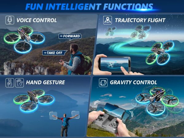 RC Drone with HD FPV Camera: Cool Toy for Kids/Adults, LED Lights, Full Protection, Long Flight - Image 5