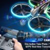 RC Drone with HD FPV Camera: Cool Toy for Kids/Adults, LED Lights, Full Protection, Long Flight - Image 2