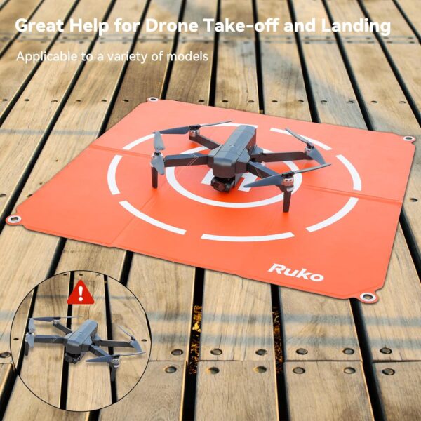 Ruko 25.5" Drone Landing Pad: Waterproof, Double-Sided, Portable for FPV Drones - Image 8