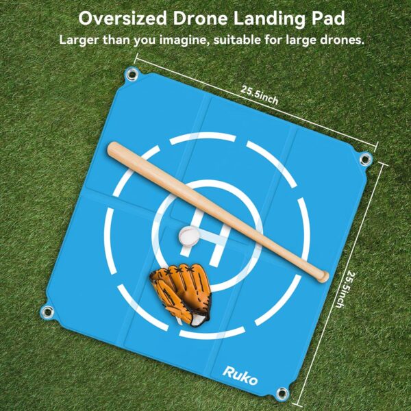 Ruko 25.5" Drone Landing Pad: Waterproof, Double-Sided, Portable for FPV Drones - Image 2