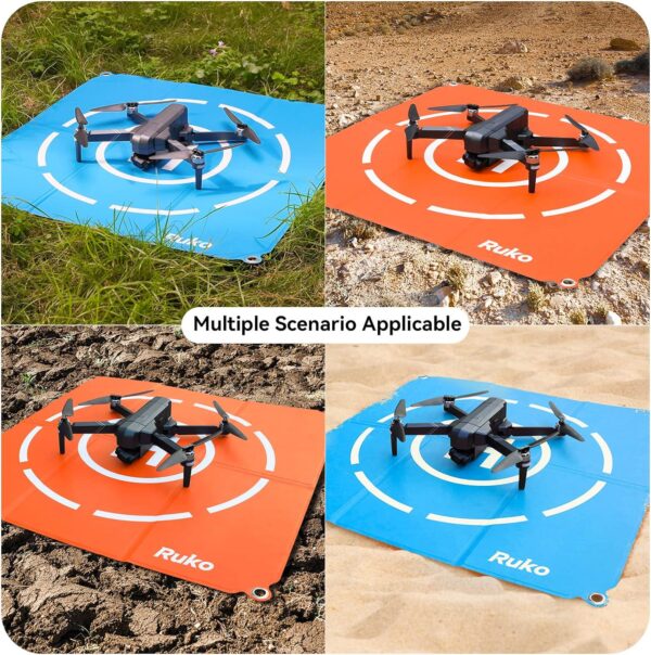Ruko 25.5" Drone Landing Pad: Waterproof, Double-Sided, Portable for FPV Drones - Image 7