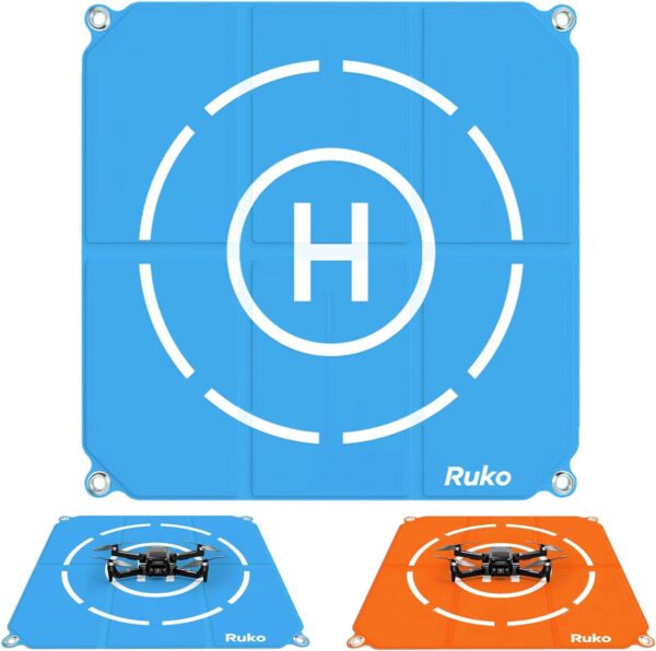 Ruko 25.5" Drone Landing Pad: Waterproof, Double-Sided, Portable for FPV Drones