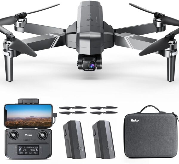 Ruko F11GIM2: 4K Camera Drone for Adults, 64Min Flight, GPS Auto-return, Level 6 Wind Resistance