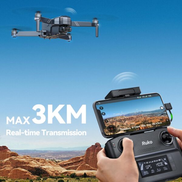Ruko F11GIM2: 4K Camera Drone for Adults, 64Min Flight, GPS Auto-return, Level 6 Wind Resistance - Image 2