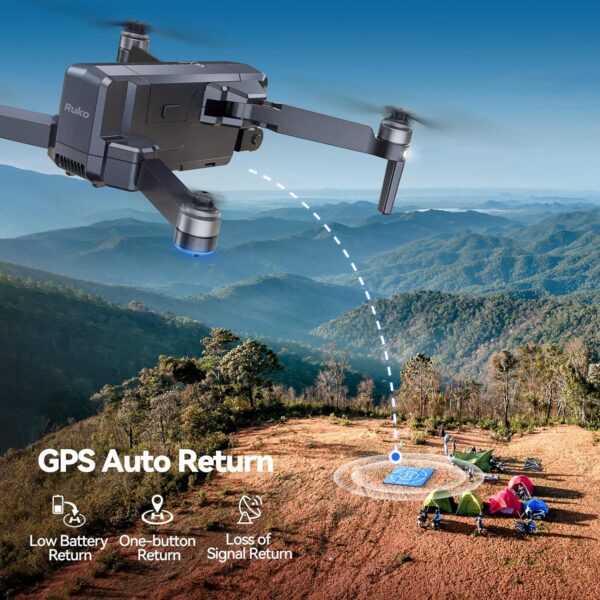 Ruko F11GIM2: 4K Camera Drone for Adults, 64Min Flight, GPS Auto-return, Level 6 Wind Resistance - Image 6