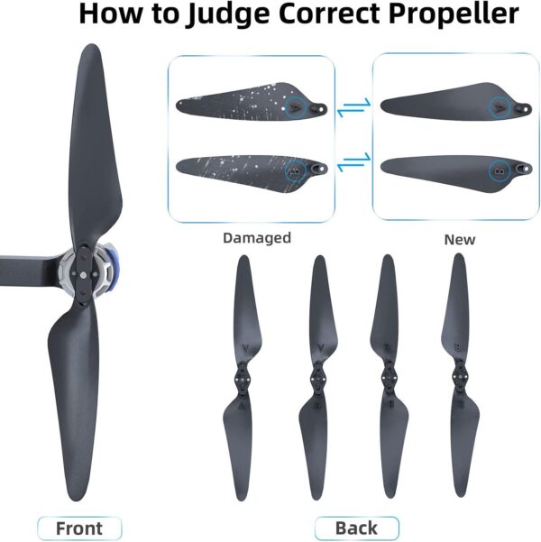 Ruko F11/F11PRO/F11GIM/F11GIM2 Drone Replacement Foldable Propeller Blades (4PCS) - Essential Accessories and Spare Parts - Image 3