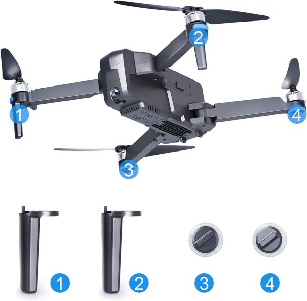 Ruko F11 Series Drone Spare Parts: Landing Gear, Blades, Motor Arm, Camera Set, Charging Cable - Image 2
