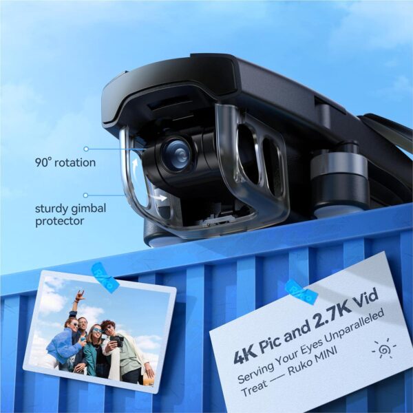 Ruko GPS Drone: 4K Camera, 90 Min Flight, 245g Foldable, Auto-Return, 5GHz WiFi - Image 4