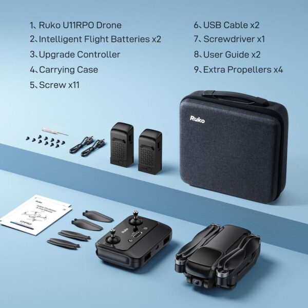 Ruko U11PRO: First Drone for Adults, 4K UHD, FAA Remote ID, 52 Min Flight, GPS Auto Return - Image 6
