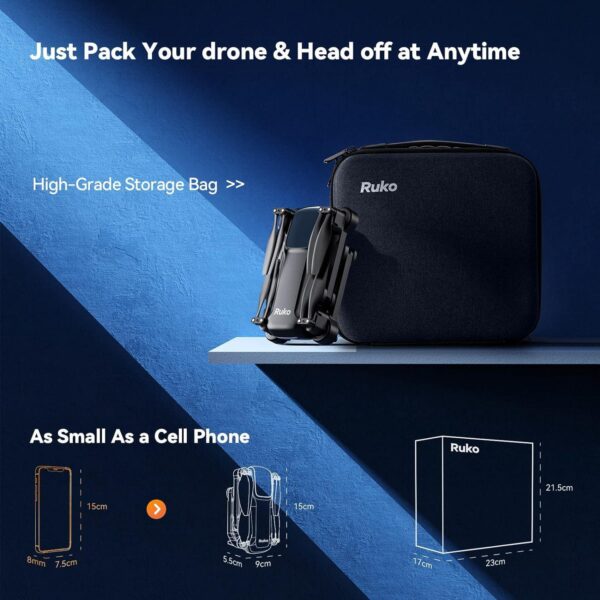 Ruko U11S Drone: 4K Camera for Adults, Remote ID, GPS Auto Return, 40Min Flight, Foldable - Image 7