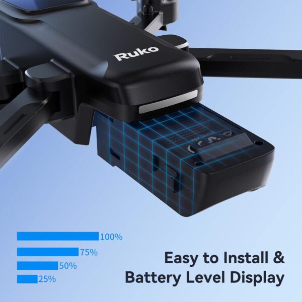 Ruko U11/U11S Drone Intelligent Flight Battery Replacement: 7.4V 1200mAh/8.88Wh Li-po - Image 5