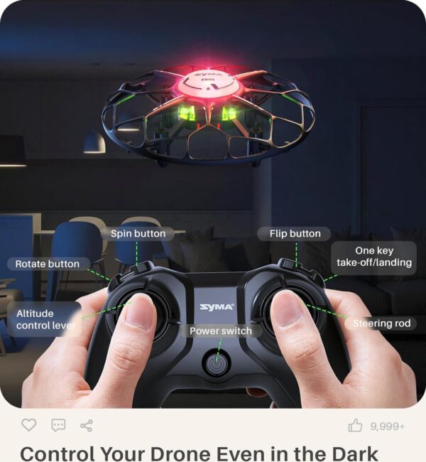 SYMA X660 Mini Drone for Kids: LED, 3D Flip, Rotary Ascent, Headless Mode, Speed Switch - Image 8