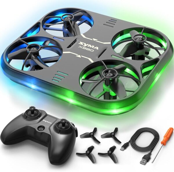 SYMA X880 Mini Helicopter Drone: LED Lights, Full Protection, Circle Fly, Stunt Gifts
