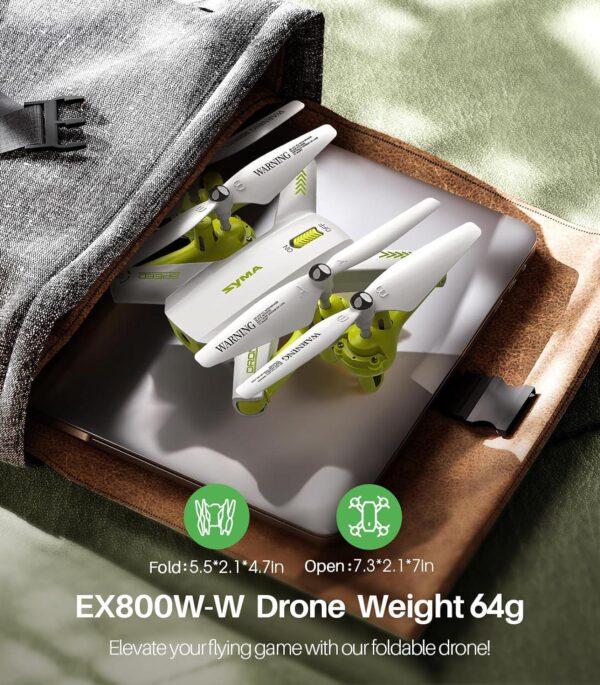 SYMA Drone: 1080P Camera, Foldable FPV, Altitude Hold, 3D Flips, Speed Switch, 2 Batteries - Image 8