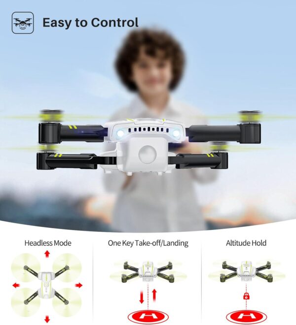SYMA Foldable Mini Drone: Portable Pocket Quadcopter, Altitude Hold, 3D Flips, Headless Mode - Image 2