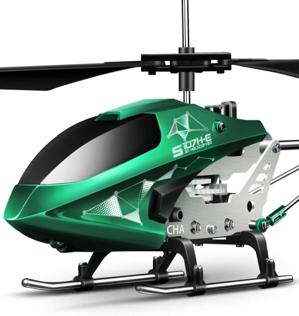 SYMA S107H-E Remote Control Helicopter: Altitude Hold, One Key Take Off/Landing, Gyro Stabilizer, LED Light, Green