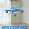 SYMA X400 Mini Drone: 1080P FPV Camera, Remote Control, Altitude Hold, Gravity Start, 3D Flips, Blue - Image 3