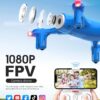 SYMA X400 Mini Drone: 1080P FPV Camera, Remote Control, Altitude Hold, Gravity Start, 3D Flips, Blue - Image 2