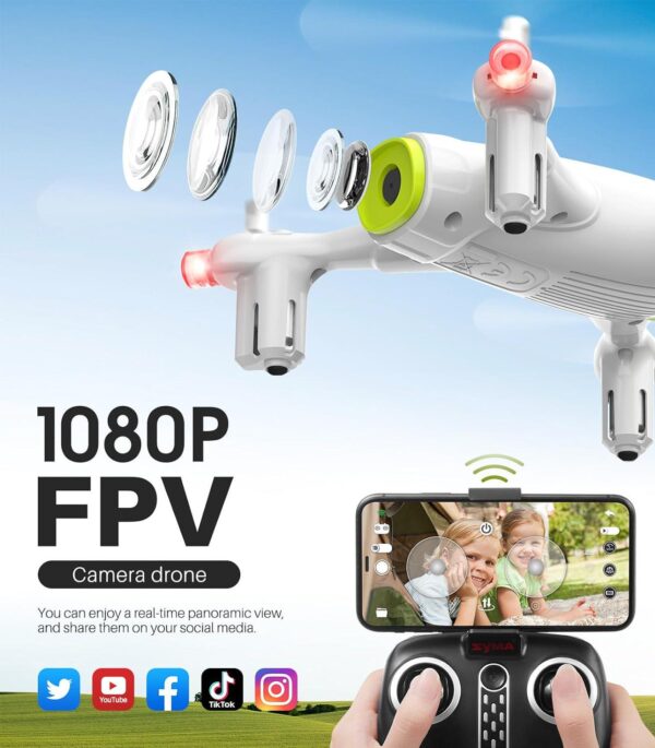 SYMA X400 Mini Drone: 1080P HD Camera, Altitude Hold, 3D Flip, Headless Mode, 2 Batteries - Image 2