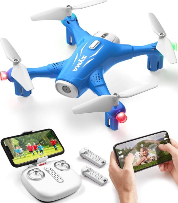 SYMA X400 Mini Drone: 1080P FPV Camera, Remote Control, Altitude Hold, Gravity Start, 3D Flips, Blue