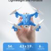 SYMA X400 Mini Drone: 1080P FPV Camera, Remote Control, Altitude Hold, Gravity Start, 3D Flips, Blue - Image 6