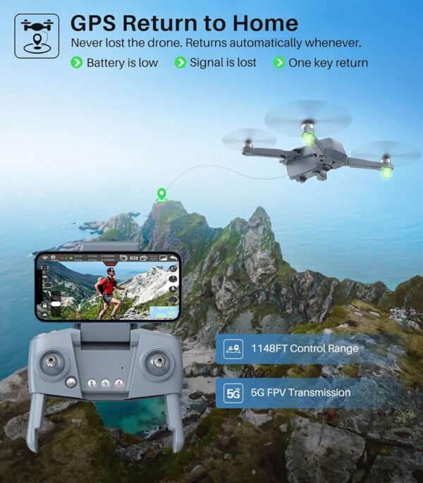 SYMA X500Pro GPS Drone: 4K UHD Camera, 50 Min Flight, Brushless Motor, 5G FPV, Auto Return - Image 3