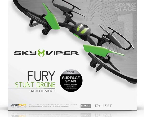 Sky Viper Fury Stunt Drone, Black/Green - Image 4