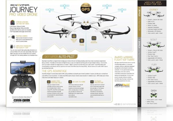 Sky Viper Journey GPS Drone White/Black - Image 3
