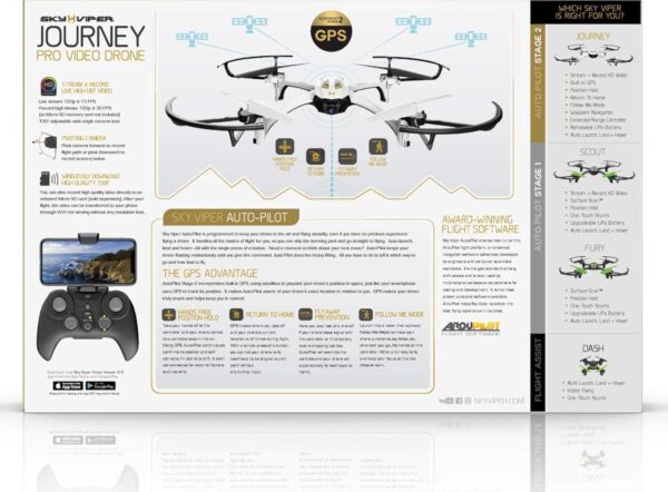 Sky Viper Journey GPS Drone White/Black - Image 5
