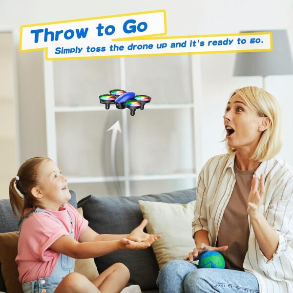 TOMZON A23 Mini Drone: Easy to Learn, Throw to Go, Auto-rotation - Perfect Gift for Kids, Includes 2 Batteries - Image 2