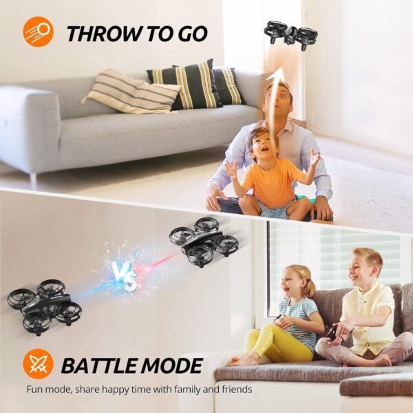 TOMZON A24W Mini Drone with Camera: 1080P FPV, Battle Mode - Perfect for Kids, Includes 3 Batteries - Image 6