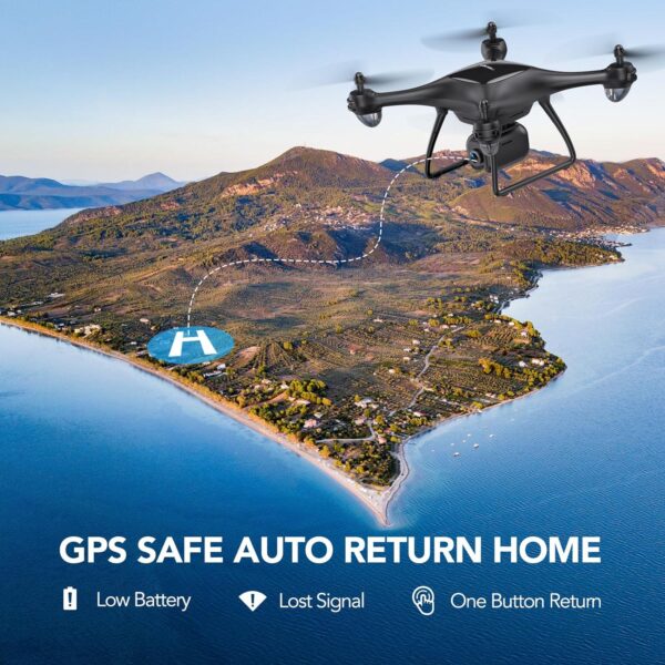 TOMZON P5G GPS Drone: 4K Camera, Under 249g, WiFi FPV - Includes Smart Features, Carrying Bag, 2 Batteries - Image 4