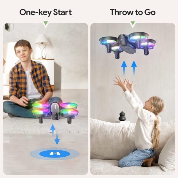 Tomzon A23W Drone: 1080P Camera, Mini LED, High Speed Rotation - Perfect for Adults and Kids, Includes 2 Batteries - Image 5