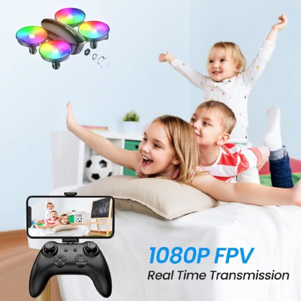 Tomzon A23W Drone: 1080P Camera, Mini LED, High Speed Rotation - Perfect for Adults and Kids, Includes 2 Batteries - Image 3