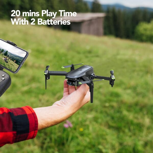 Tomzon D15 Mini Drone: 1080P Camera, Foldable, FPV - Perfect for Beginners, Includes 2 Batteries and Carrying Case - Image 7