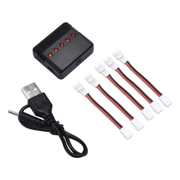 Top Race Drone Batteries: RC Charger 1-6S AC/DC 80W, 3.7V 1S 1 Cell Micro Battery 5 Ports - Wide Compatibility