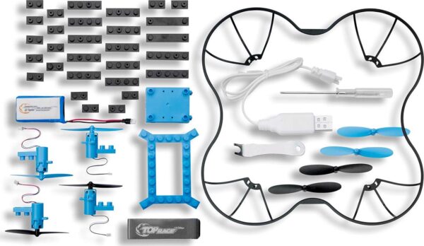 Top Race STEM Educational DIY Drone: 54-Piece Quadcopter with LED, Easy Control - Ideal for Creative Learning - Image 5