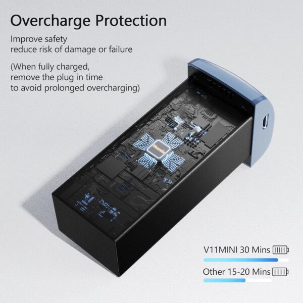 V11MINI Drone Battery Replacement, Spare - 7.6V 2100mAh Lithium Ion with Micro USB Cable - Image 3