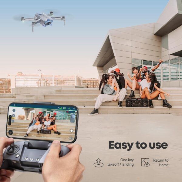 V11MINI Drones with Camera for Adults 4K 60Min Flight Time, Under 250g, 5GHz WiFi Transmission, GPS Auto Return, Waypoints, Follow Me, Circle Fly, Easy Gift Beginner - Image 5