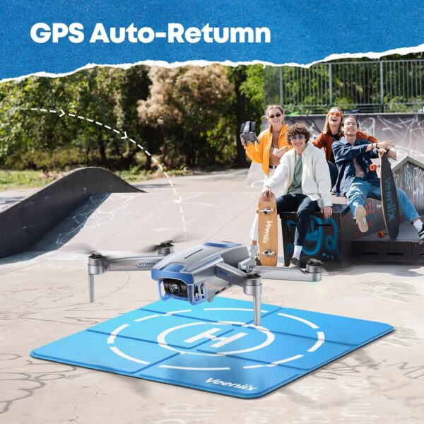 V11MINI Drones with Camera for Adults 4K 60Min Flight Time, Under 250g, 5GHz WiFi Transmission, GPS Auto Return, Waypoints, Follow Me, Circle Fly, Easy Gift Beginner - Image 4