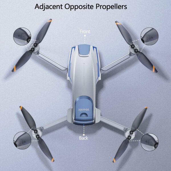 Veeniix V11MINI Spare Drone Propellers, Folding 4PCS for Quadcopters, Blades Replacements, Accessories - Image 4
