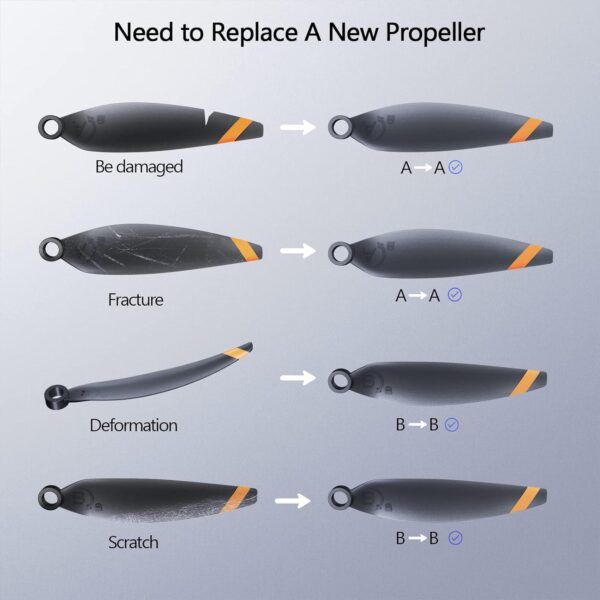 Veeniix V11MINI Spare Drone Propellers, Folding 4PCS for Quadcopters, Blades Replacements, Accessories - Image 3
