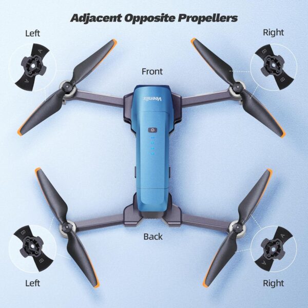 Veeniix V11 Drone Spare Parts, Durable Low-Noise Quick-Release Propellers, Replacement Accessories for Quadcopter - Image 4
